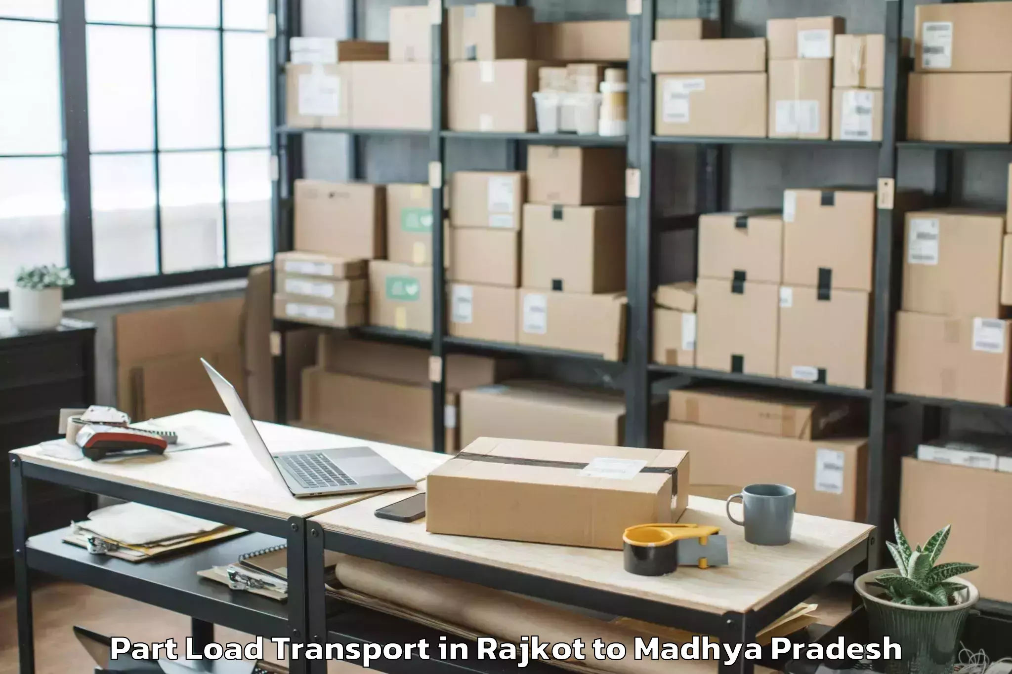 Professional Rajkot to Semariya Part Load Transport